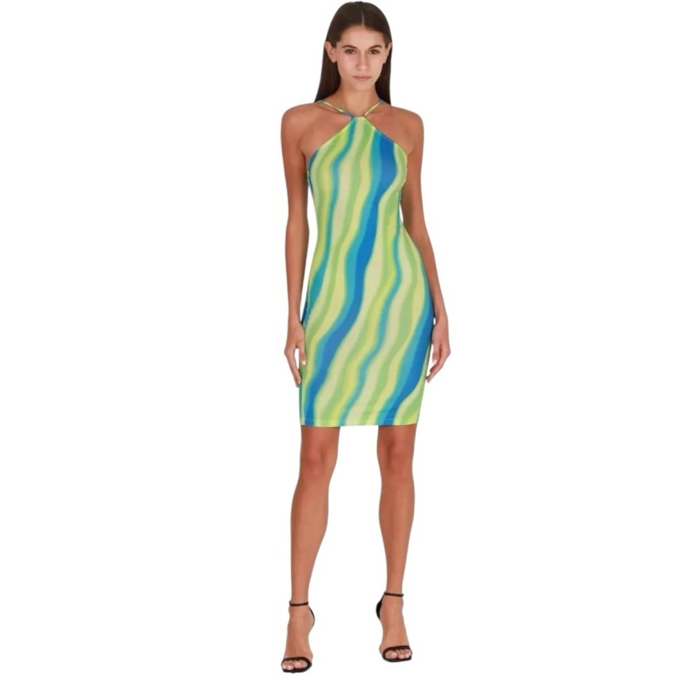 OW Collection Mia Sundress Green Blue Multicolored Size XS